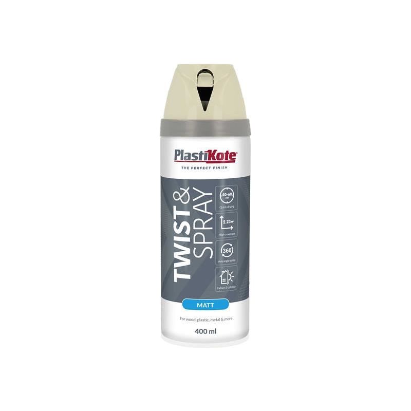 Plastikote Twist & Spray Matt 400ml Georgian Stone PlastiKote - Dynamic Drive