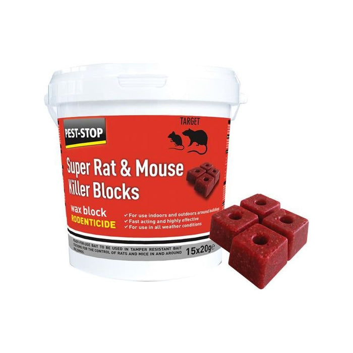 Pest-Stop (Pelsis Group) Super Rat & Mouse Killer Wax Blocks Pest-Stop (Pelsis Group) - Dynamic Drive