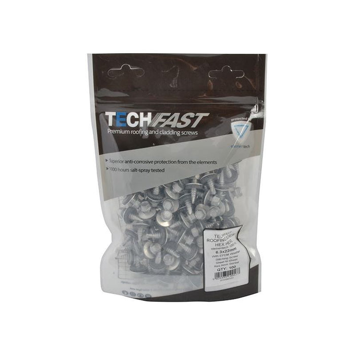 Forgefix TechFast Hex Head Stitching Screw Self-Drill 6.3 x 22mm Pack 100 ForgeFix - Dynamic Drive