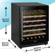 Baridi 54 Bottle Under-Counter/Freestanding Fridge & Cooler 60cm DH78 Baridi - Dynamic Drive