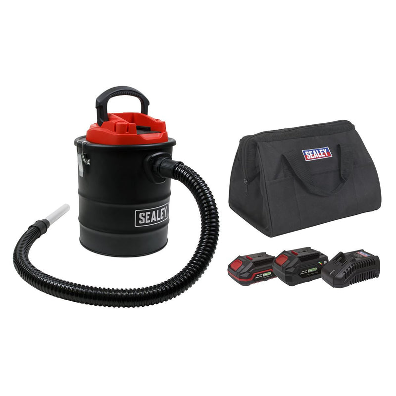 Sealey Handheld Ash Vacuum Cleaner 20V SV20 Series 15L Kit 2 Batteries Sealey - Dynamic Drive