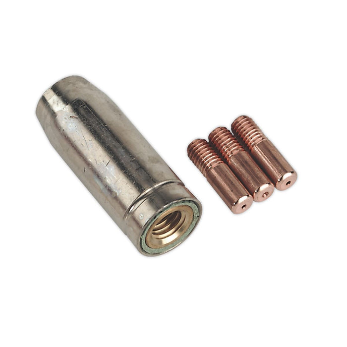 Sealey Conical Nozzle x 1 Contact Tip 0.8mm x 3 MB14 MIG954 Sealey - Dynamic Drive