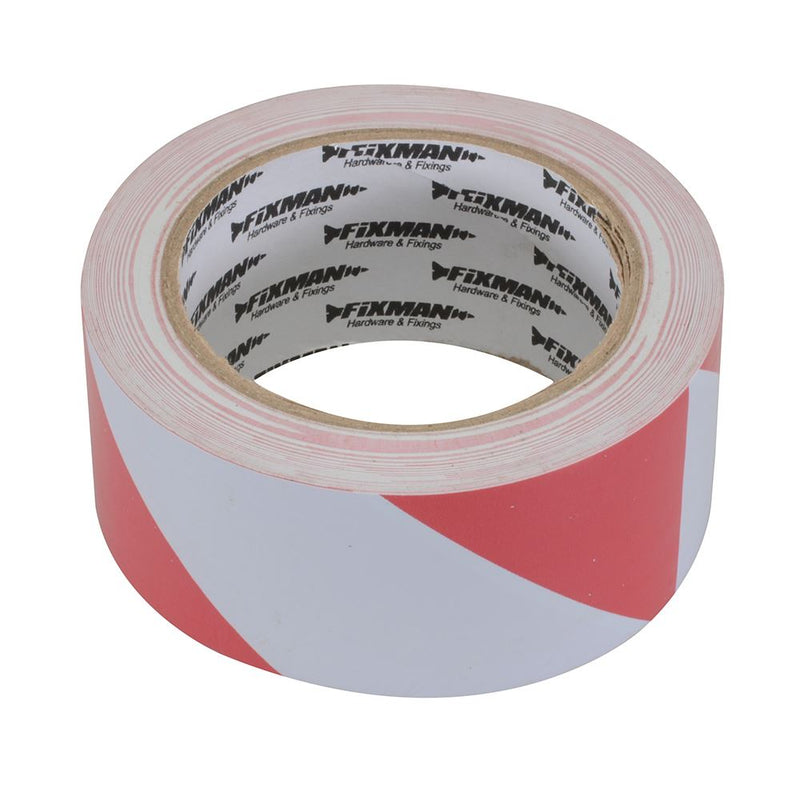 Fixman Hazard Tape 50mm x 33m Red/White Fixman - Dynamic Drive