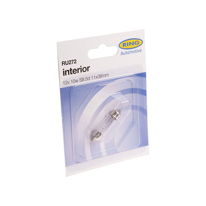 Ring Automotive RU272 12V 10W S8.5D 11 X 38 Festoon Ring Automotive  - Dynamic Drive