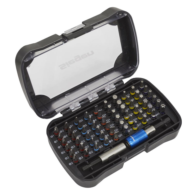 Sealey Power Tool Bit Set 62pc Colour-Coded S2 S01037 Sealey - Dynamic Drive