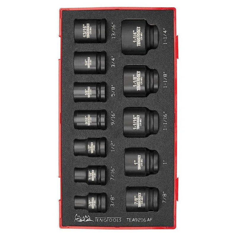 Teng Tools 1/2" Impact Socket Set AF DIN FOAM1 16 Pieces Teng Tools - Dynamic Drive