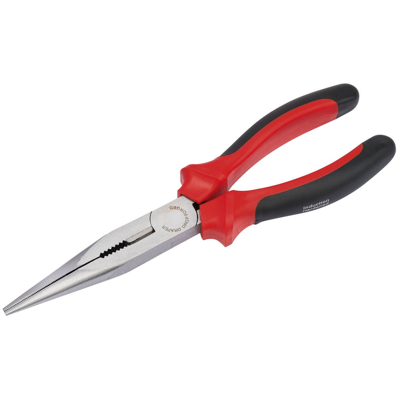 Draper Heavy Duty Long Nose Pliers with Soft Grip Handles, 200mm 68300 Draper - Dynamic Drive