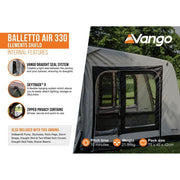 Vango Balletto Air 330 Elements Shield Caravan Awning Vango - Dynamic Drive