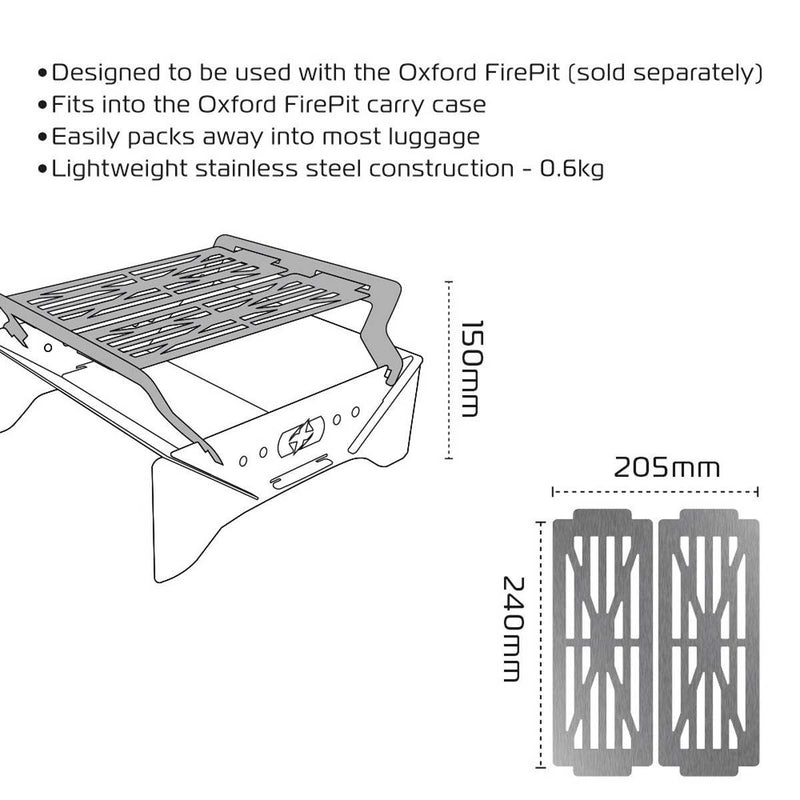 Oxford Grill for Firepit: Stainless Steel Cooking Grate for Outdoor Fire Pit Oxford - Dynamic Drive