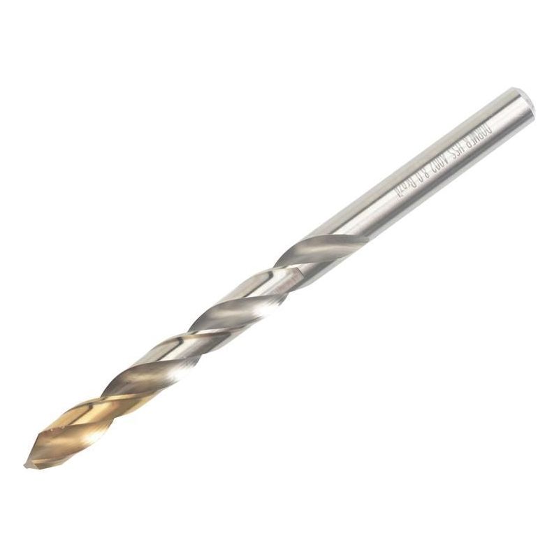 Dormer A002 HSS-TiN Coated Jobber Drill 8.00mm OL:117mm WL:75mm Dormer - Dynamic Drive