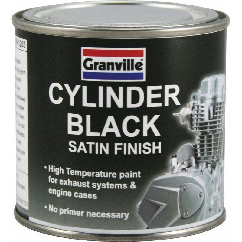 Granville High Temperature Cylinder Paint - Black Satin - 250ml Granville - Dynamic Drive