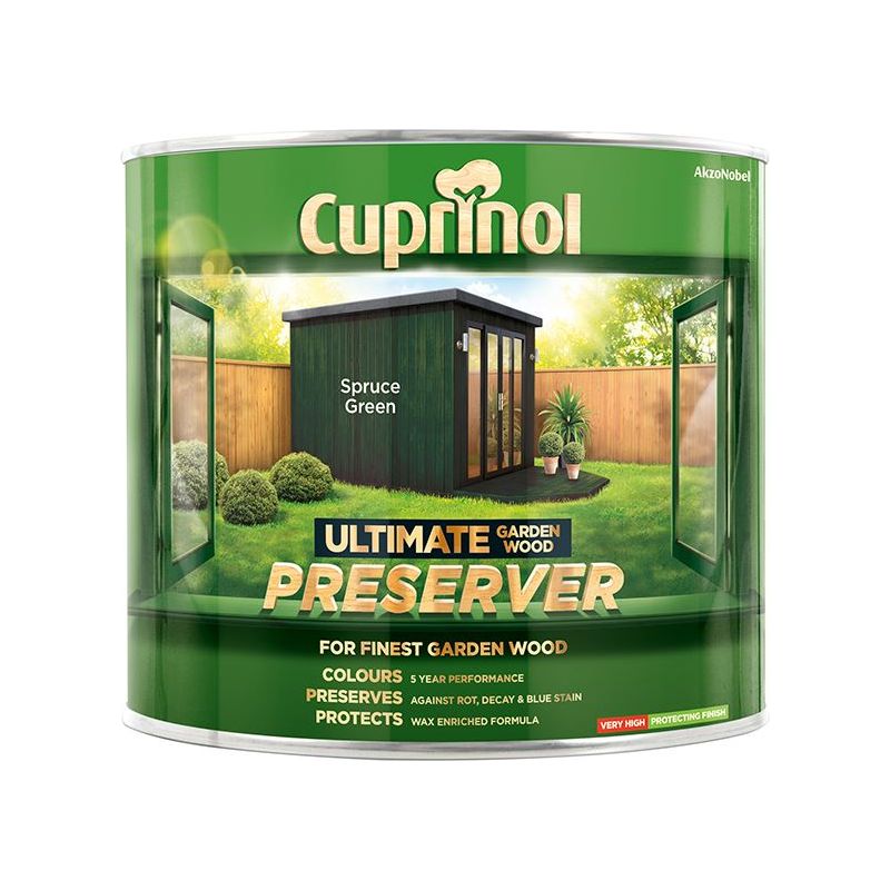 Cuprinol Ultimate Garden Wood Preserver Spruce Green 1 litre Cuprinol - Dynamic Drive