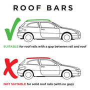 Aluminium Locking Roof Rack Cross Bars fits Skoda Karoq 2018-2020 Summit  - Dynamic Drive