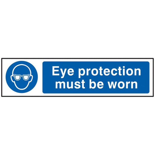Scan Eye Protection Must Be Worn - PVC Sign 200 x 50mm Scan - Dynamic Drive