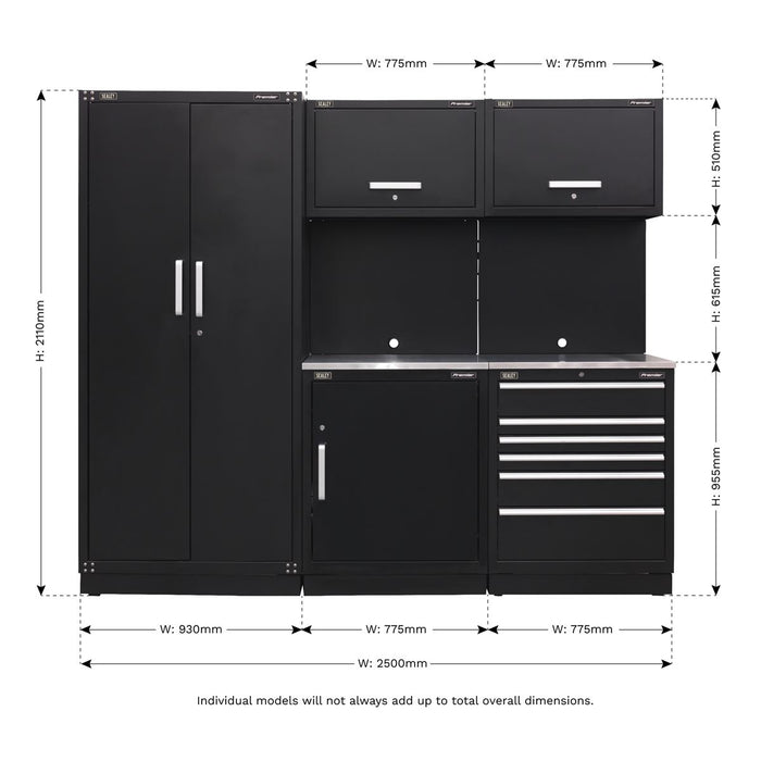 Sealey Premier Premier Storage System with Stainless Worktop 2.5m APMSCOMBO1SS Sealey Premier - Dynamic Drive
