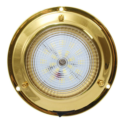 AAA 12V Brass Dome Light Natural White LED 106mm 3" Dome AAA - Dynamic Drive