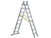 Zarges D-Rung Combination Ladder 3-Part 3 x 8 Rungs Zarges - Dynamic Drive