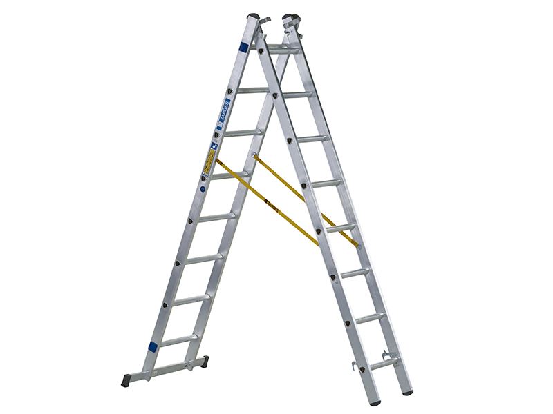 Zarges D-Rung Combination Ladder 3-Part 3 x 8 Rungs Zarges - Dynamic Drive