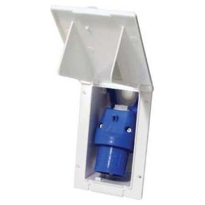 Mains Inlet Oblong White MPK 4917SW UK Camping And Leisure - Dynamic Drive