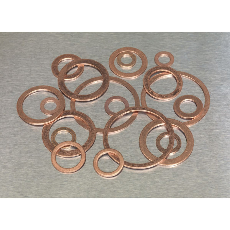 Sealey Copper Sealing Washer Assortment 250pc AB020CW Sealey - Dynamic Drive