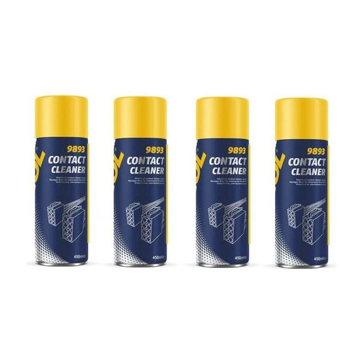 4x MANNOL Electrical Contact Cleaner Switch Circuit Dirt Spray Cleaner 450ml Mannol  - Dynamic Drive