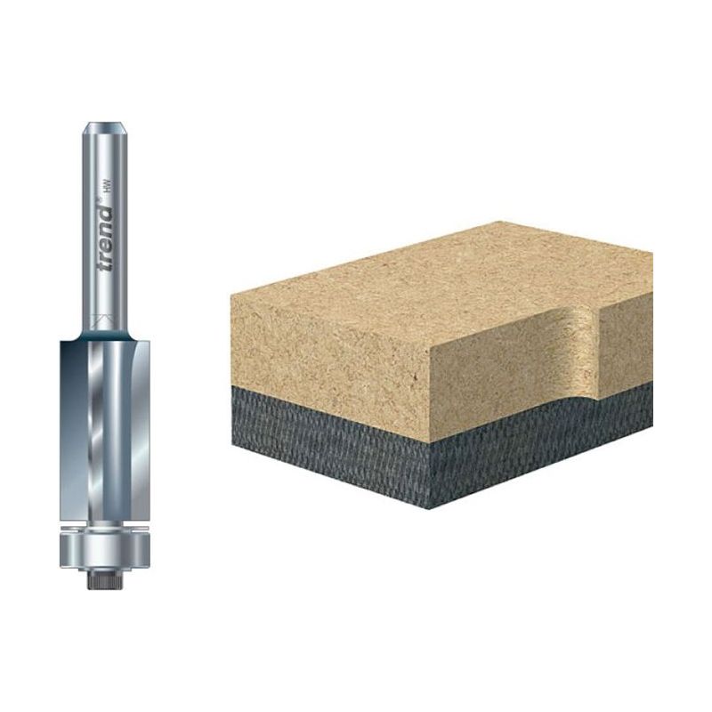 Trend 46/80 x 1/4 TCT 90° Bearing Guided Triple Flute Cutter 12.7 x 25.4mm Trend - Dynamic Drive
