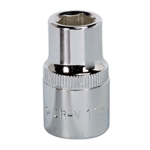 Sealey WallDrive Socket 11mm 1/2"Sq Drive Fully Polished SP1211 Sealey - Dynamic Drive