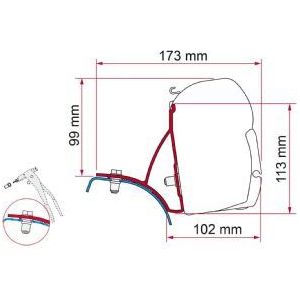 Fiamma F45 Adapter Kit Trafic/Vivaro 98655-854 Fiamma - Dynamic Drive