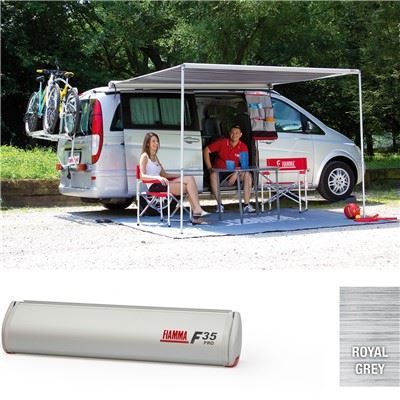Fiamma F35 Pro 270 Awning Titanium Case Royal Grey Fabric Campervan Caravan 4x4 Fiamma - Dynamic Drive
