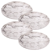 4 x Reusable Plastic Melamine Granite Pattern 8" Plate for Camping Picnic UK Camping And Leisure - Dynamic Drive