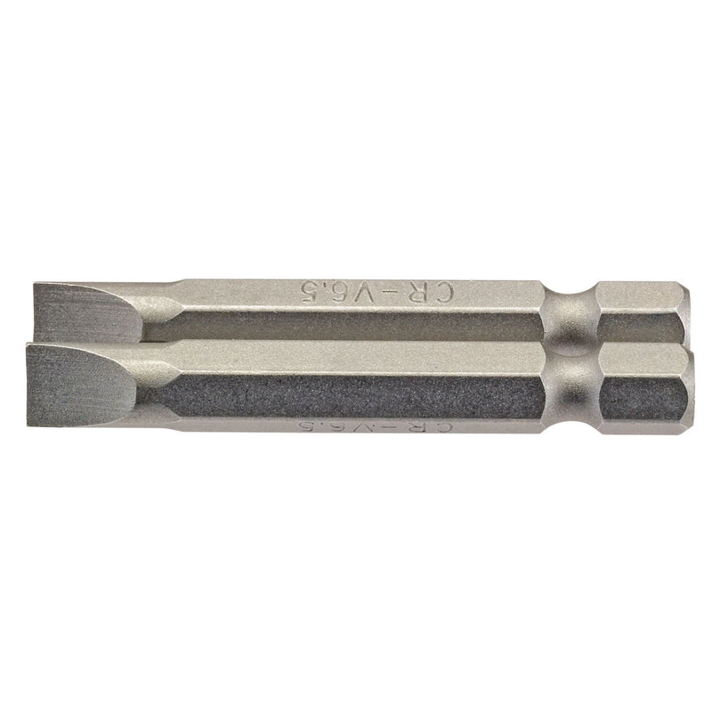 Draper Plain Slot Insert Bit, 6.5mm, 1/4" Hex, 50mm Long (Pack of 2) 64103 Draper - Dynamic Drive