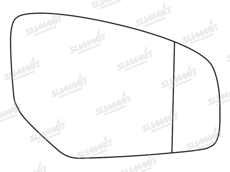 Summit Stick-On Aspheric Mirror Glass fits Honda Civic RHS Summit - Dynamic Drive