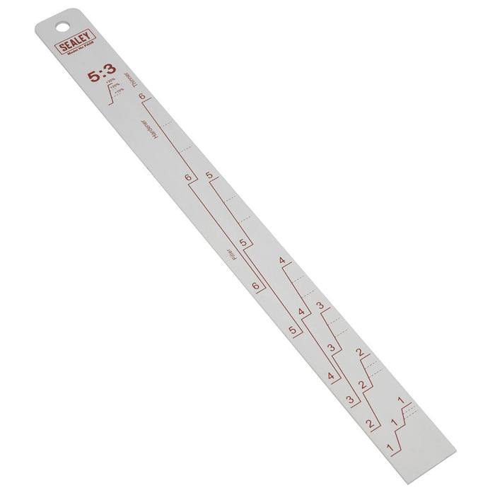 Sealey Aluminium Paint Measuring Stick 5:1/5:3 PA08 Sealey - Dynamic Drive