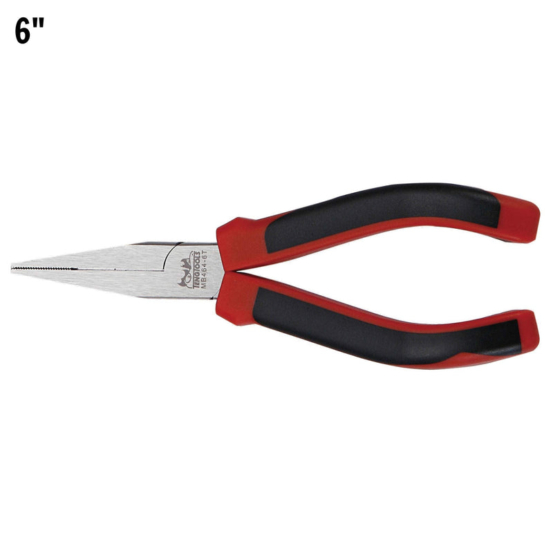 Teng Tools Flat Nose Plier TPR Grip 170mm Teng Tools - Dynamic Drive