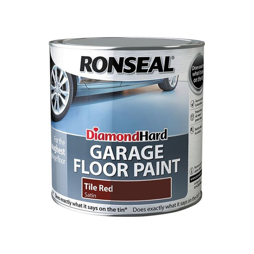 Ronseal Diamond Hard Garage Floor Paint Tile Red 2.5 litre Ronseal - Dynamic Drive