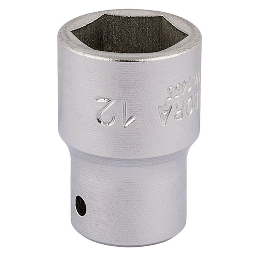 Draper Elora Hexagon Socket, 1/4" Sq. Dr., 12mm 11101 Draper - Dynamic Drive