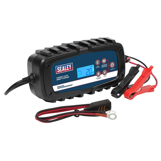 Sealey Compact Auto Smart Charger 6.5A 6/12V AUTOCHARGE650HF Sealey  - Dynamic Drive