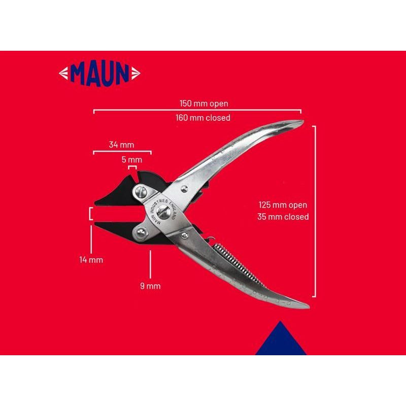 Maun Side Cutter Parallel Pliers with Return Spring 160mm Maun - Dynamic Drive