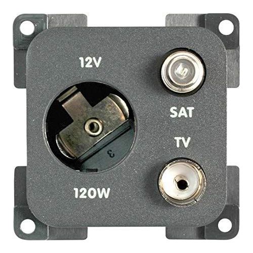 MDS1203 CBE Grey 12v, TV and Satellite Socket 270232 BCE - Dynamic Drive