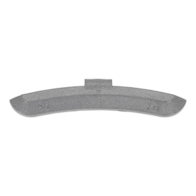 Sealey Wheel Weight 50g Hammer-On Zinc for Steel Wheels Pack of 50 WWSH50 Sealey - Dynamic Drive