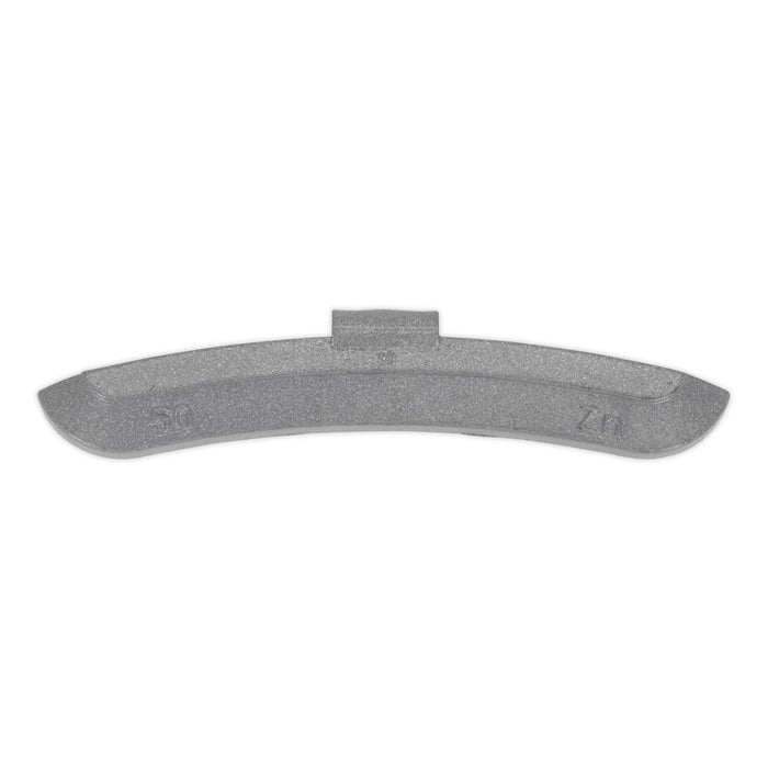 Sealey Wheel Weight 50g Hammer-On Zinc for Steel Wheels Pack of 50 WWSH50 Sealey - Dynamic Drive