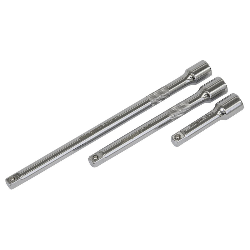 Seigen by Sealey Extension Bar Set 3pc 1/4"Sq Drive S0718 Seigen by Sealey  - Dynamic Drive