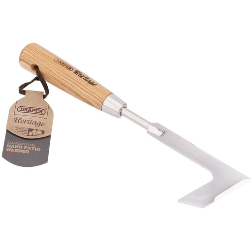 Draper Heritage Stainless Steel Hand Patio Weeder With Ash Handle 99028 Draper - Dynamic Drive