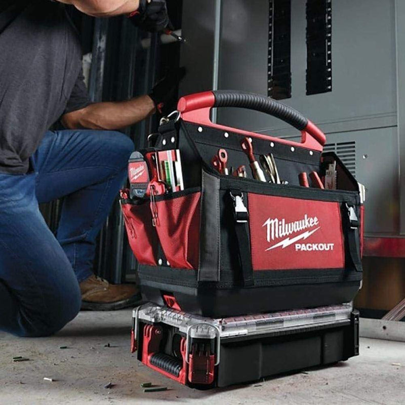 Milwaukee 4932464086 932464086 PACKOUT Tote Tool Bag 25cm, Red Milwaukee - Dynamic Drive