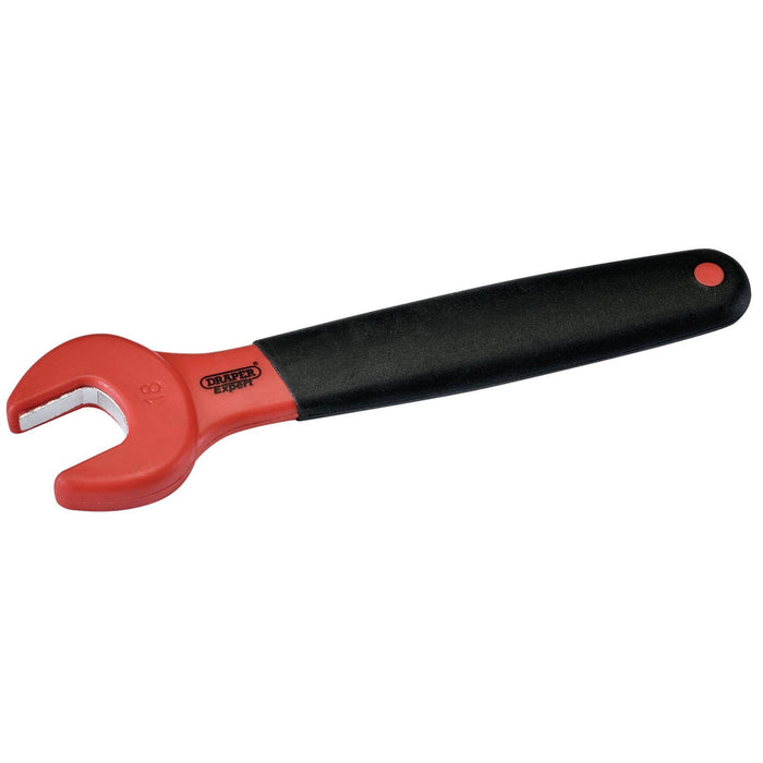 Draper VDE Approved Fully Insulated Open End Spanner, 18mm 99476 Draper - Dynamic Drive
