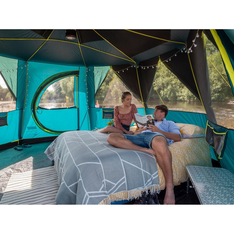 Coleman Octagon Green 8 Person Blackout Tent Camping Festival Outdoors Garden Coleman - Dynamic Drive