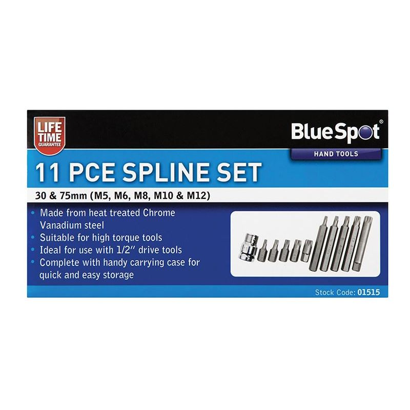 Bluespot Tools Spline Bit Set, 11 Piece BlueSpot Tools - Dynamic Drive