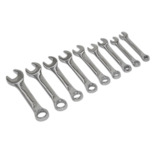 Sealey Stubby Combination Spanner Set 9pc Metric S01157 Siegen by Sealey - Dynamic Drive