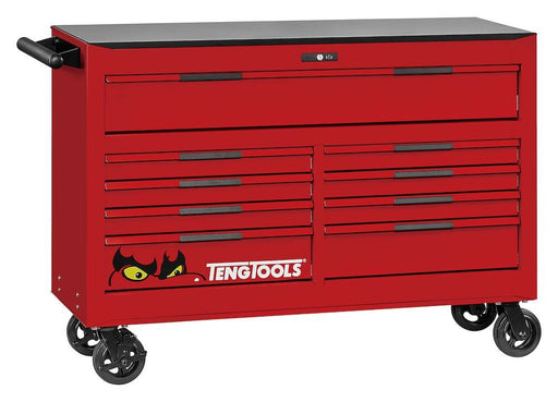Teng Tools 53" PRO35™ roller cabinet 9 drawers red Town Tools - Dynamic Drive
