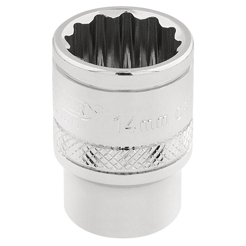 Draper HI-TORQ 12 Point Socket, 3/8" Sq. Dr., 14mm 32777 Draper - Dynamic Drive
